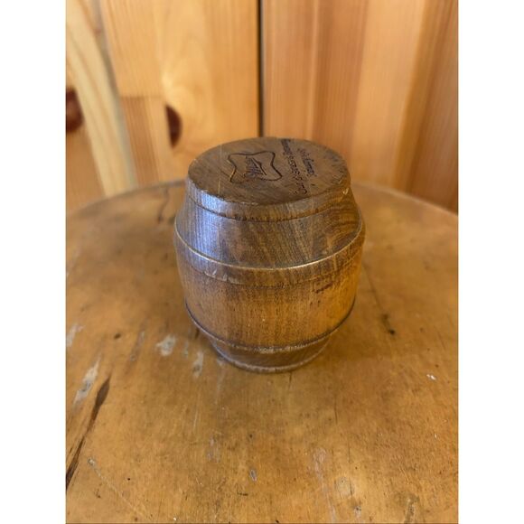 Vintage 1987 Miller Beer Wooden Barrel Keg Paperweight (5266) - Picture 4 of 7